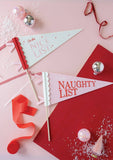 Naughty Nice Felt Pennant Banners- Set of 2