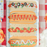 Patriotic Hot Dog Platter Shaped Trays (x8)