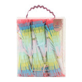 Rainbow Fringe Party Confetti Blowers Set (x6)