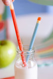 Colored Pencil Reusable Straws (x12)