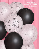 Black + White Bow Balloons | 24 pc 12 in