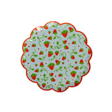 Strawberry Print Picnic Scalloped Small Plates (x8)
