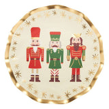 Nutcracker Christmas Wavy Paper Salad Plate (x8)