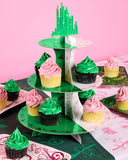 Emerald City Cupcake Tower - 3 tiered display