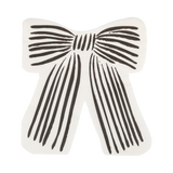 Black and Cream Bow Shaped Dinner Napkins (x24)