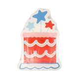 Summer Cake Shaped 11" Paper Plates (x8)