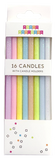Tall Pastel Rainbow Gradient 16Pc Candle Set