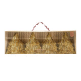 Golden Girl Mini Gold Fringe Party Hats Set (x4)