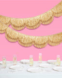Gold Foil Scalloped Fringe Garland (5ft)