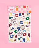Football Tats - 64 Foil Temporary Tattoos