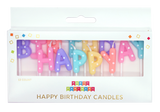 Happy Birthday Pastel Dotted Letter Candle Set