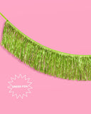 Lime Green Fringe Banner 4 ft