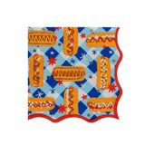 Patriotic Hot Dog Large Napkins (x16)