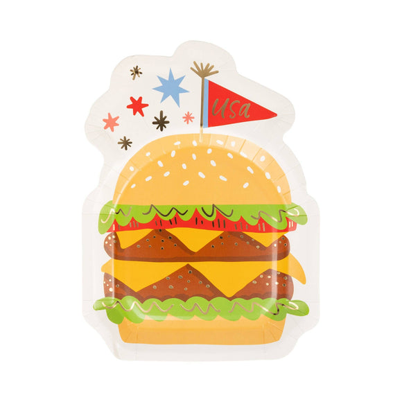 Burger Shaped Plate (8 ct)