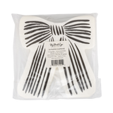 Black and Cream Bow Shaped Dinner Napkins (x24)