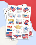 USA 4th of July - Foil Temporary Tattoos (x30)