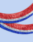 Americana Patriotic Fringe Triple Layered Banner