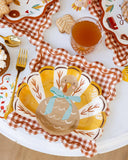 Gobble Turkey Shaped Paper Plates (x8)