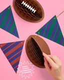 Game Time Honeycomb Football Banner