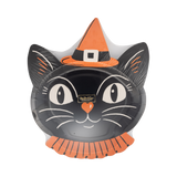 Vintage Witchy Black Cat Plates (x8)