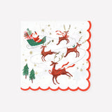 Santa Sleigh & Reindeer Large Napkins (x16)