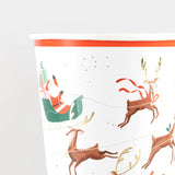 Santa Sleigh & Reindeer Cups (x8)