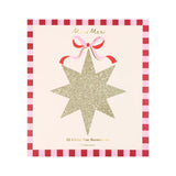 Gold Glitter Hanging Star Decorations (x 12)