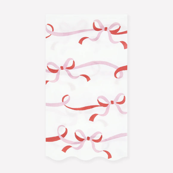 Ribbon Bow Guest Napkins (x16)