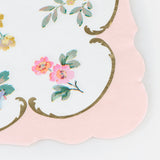 Scalloped Rococo Posy Napkins (x16)