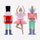 Nutcracker Ballet Giant Hanging Decorations (x3)
