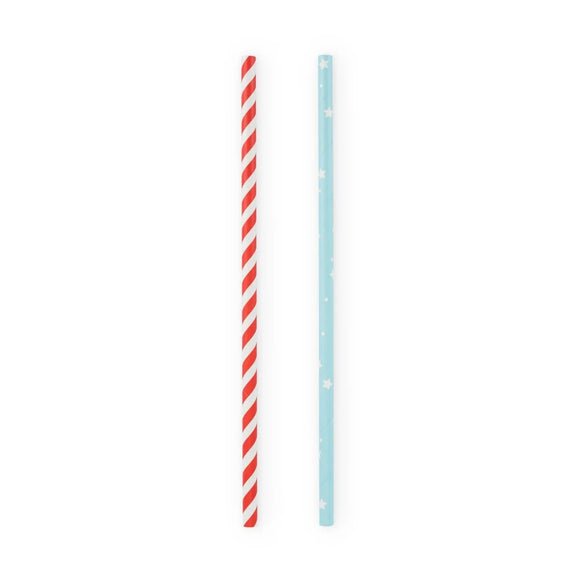 Stars & Stripes Paper Straws (x24)