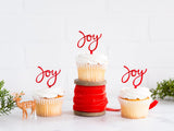 Acrylic “Joy” Cupcake Toppers