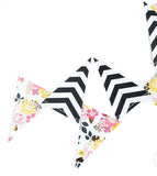 Floral & Chevron Double Sided Pennant Banner