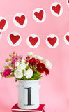 Valentine Glitter Hearts Banner Set