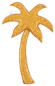 5 ft. Gold Glitter Foil Palm Tree Balloon