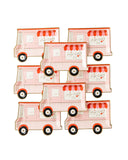 Valentine Truck Shaped Plates (x8)