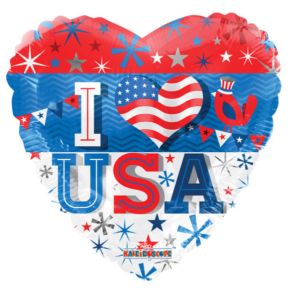 18” I Love America Foil Balloon