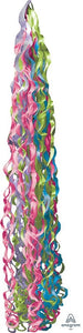 34” x 6” Twirly Jewel Tone Balloon Tail