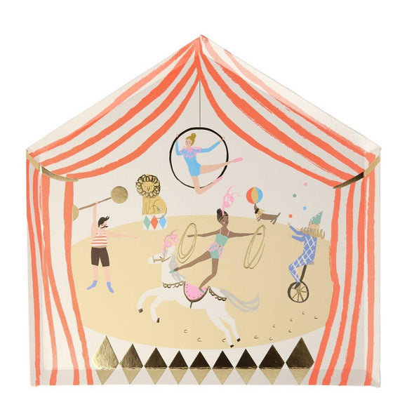 Circus Tent Plates (x8)