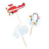 Flying Fun! Airplane Cake Toppers (Set of 12)
