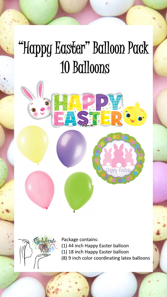 “Happy Easter” Balloon Pack