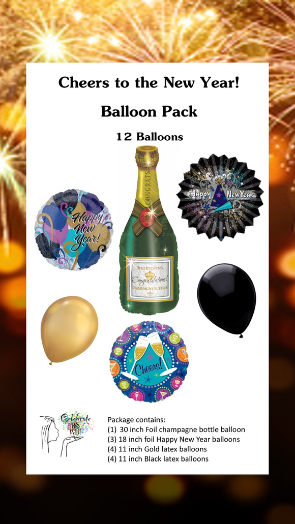 Cheers to the New Year! Balloon Pack