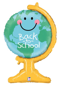 33” Back to School Globe Foil Balloon