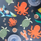 Under the Sea LG Octopus Plates (x8)