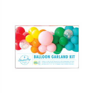 Primary Rainbow Confetti 6ft Balloon Garland