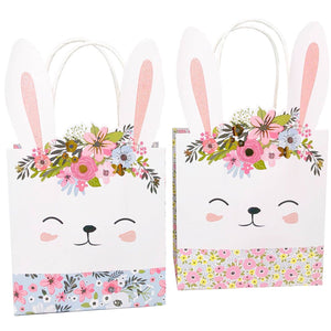 Floral Spring Bunny Gift/Favor Bags (x6)