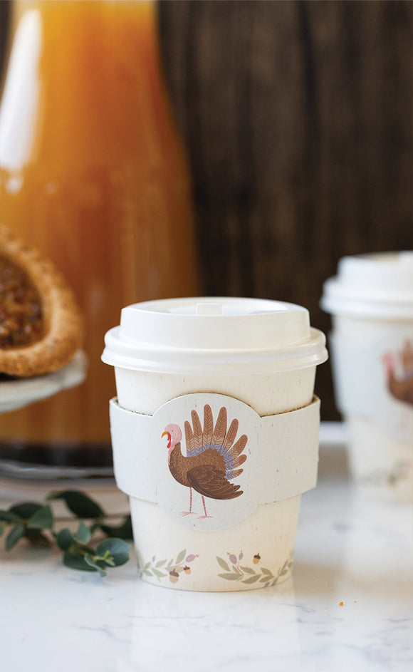 Fall Turkey Cozy Cups (8ct)