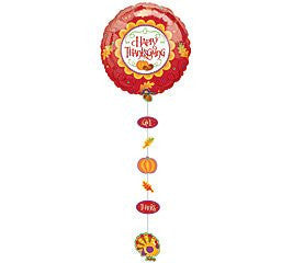 24" Happy Thanksgiving Balloon with Tail