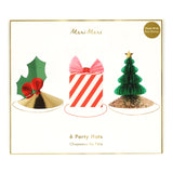 Christmas Design Mixed Party Hat's (x6)