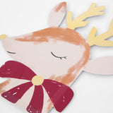 Festive Reindeer Plates (x8)